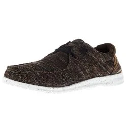 Roper Men`s Brown Textured Fabric Comfort Moc