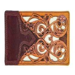 HOOEY Top Notch Bifold Wallet W/Ivory Inlay