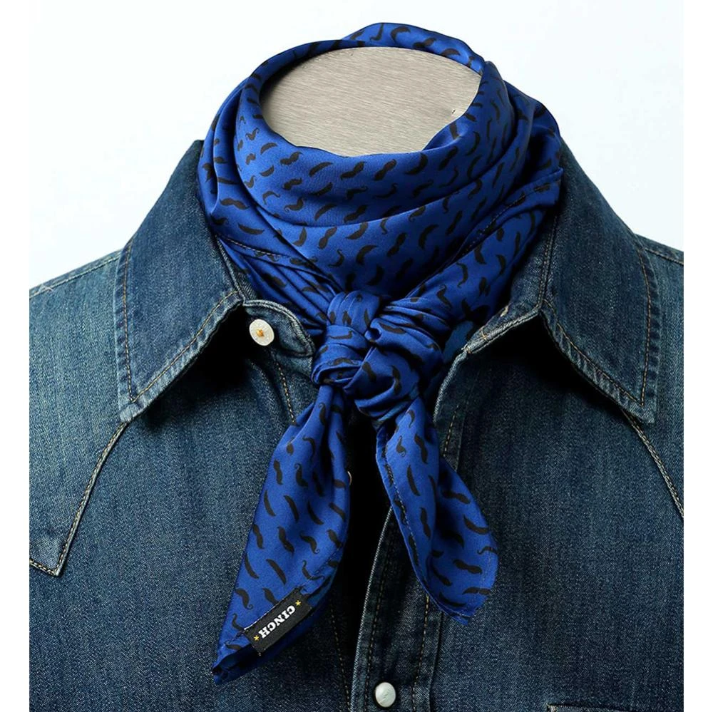 Cinch Men's Mustache Print Wild Rag 1 Cinch Men's Mustache Print Wild Rag