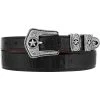 Tony Lama Men's Black Croc Print Western Belt