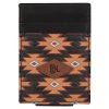 Mens Red Dirt Hat Co Card Case W/magnet Clip Southwest Pattern