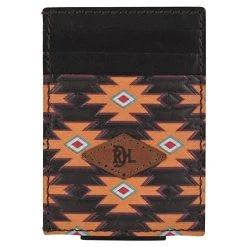 Mens Red Dirt Hat Co Card Case W/magnet Clip Southwest Pattern