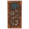 Mens Red Dirt Hat Co Rodeo Wallet Tooled W/Ivory Underlay