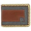 Mens Red Dirt Hat Co Bifold Wallet Turqouise Washed Edge Pattern