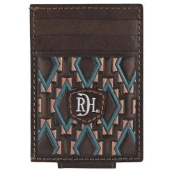 Red Dirt Hat Mens Card Case W/Magnet Clip Southwest Diamond Pattern