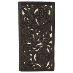 RED DIRT HAT MEN RODEO WALLET DK BROWN W IVORY UNDERLAY