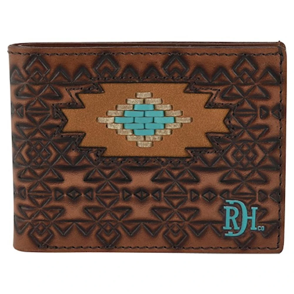 Men Bifold Wallet Laced Southwest Medallion 1 Men Bifold Wallet Laced Southwest Medallion