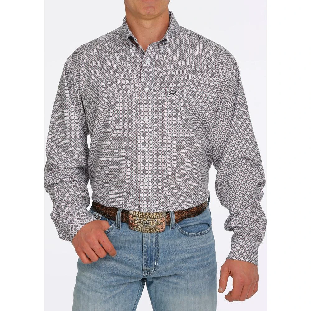 Cinch Men's Geometric Print Arena Flex Button Down 1 Cinch Men's Geometric Print Arena Flex Button Down