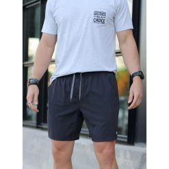 Burlebo Mens Matte Black Everyday Shorts
