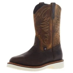 Weinbrennerusa Men's Thorogood Square Wellington Pebble Brown Soft Toe Boot