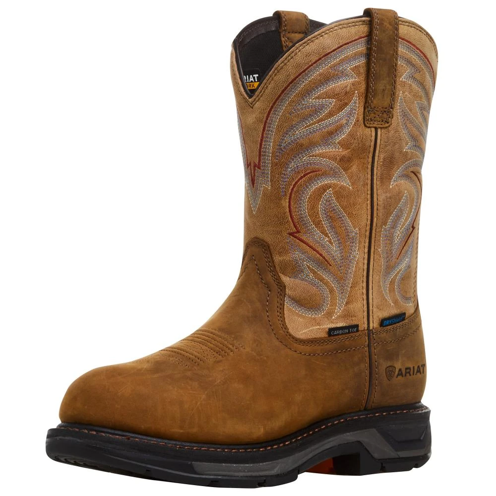 Ariat Men's Workhog XT H2O Distressed Bravo Brown Carbon Toe Work Boot 1 Ariat Men's Workhog XT H2O Distressed Bravo Brown Carbon Toe Work Boot