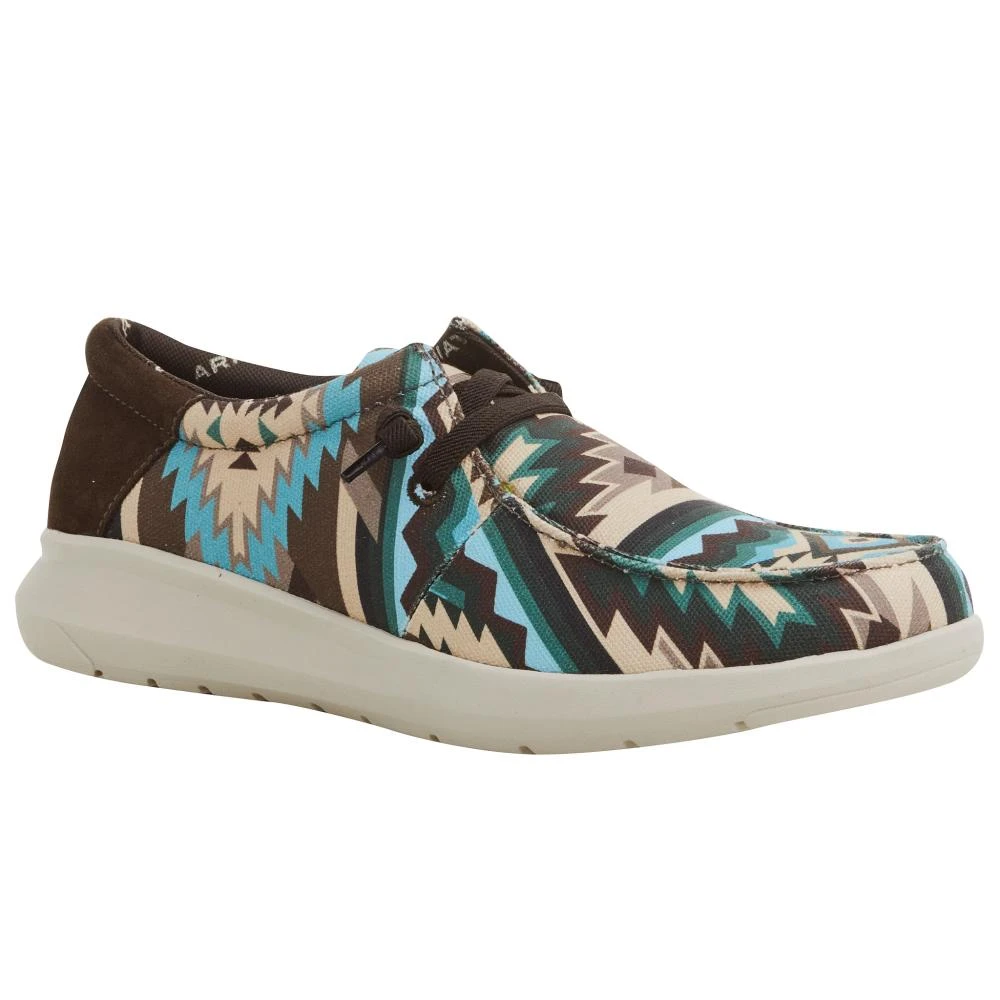 Ariat Men's Hilo Stretch Lace Blue Southwest Print Dark Denim Casual Shoe 1 Ariat Men's Hilo Stretch Lace Blue Southwest Print Dark Denim Casual Shoe