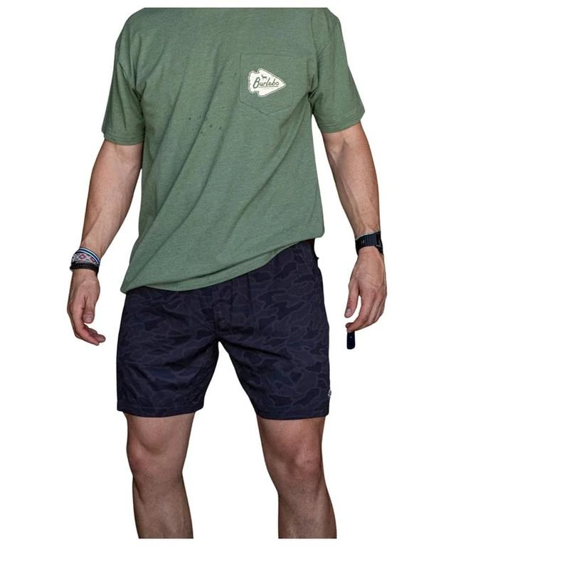 Burlebo Mens Black Camo Challenger Shorts 1 Burlebo Mens Black Camo Challenger Shorts