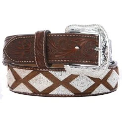 Mf Western Products M&F Men's Diamond Concho With Brindle Belt