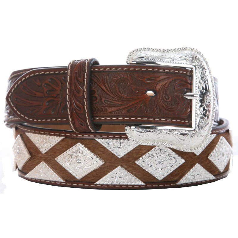 Mf Western Products M&F Men's Diamond Concho With Brindle Belt 1 Mf Western Products M&F Men's Diamond Concho With Brindle Belt