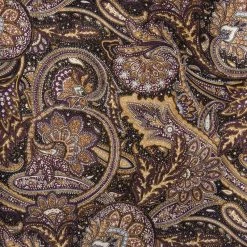 Wyoming Traders Paisley Silk Wild Rag Scarf - Navy/Brown