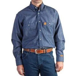 Wrangler Men's Denim Fire Resistant Work Shirt -jeans shop 21195 default l 203d2222 899e 4f22 8d09 093d7127235c