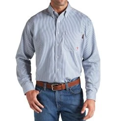 Ariat Men's Fire Resistant FR Blue Stripe Work Shirt
