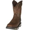 Justin Boot Company Men's Tumbled Mahogany Brown Buffalo 11in. Top