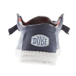 Heydude Men's Hey Dude Wally Stretch Canvas Blue Casual Shoe -jeans shop 40022 425 04