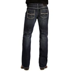 Rock N Roll Cowboy Mens N Pistol Regular Fit Straight Leg Dark