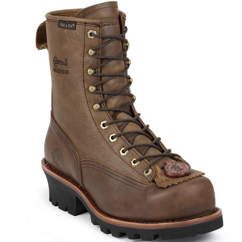 Chippewa Footwear Men's Steel Toe Waterproof Lace Logger Work Boots 2 Chippewa Footwear Men's Steel Toe Waterproof Lace Logger Work Boots - Image 2