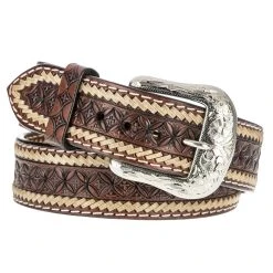 Western Fashion Men's Vintage Snowflake Brown Belt