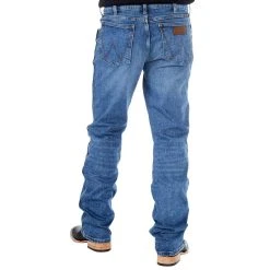 Wrangler Men's Retro Green Slim Boot Haze Wash 7 Wrangler Men's Retro Green Slim Boot Haze Wash -jeans shop 77MWPHZ 3