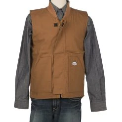 Rasco Fr Men's Brown Duck Work Vest