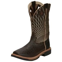 Justin Boot Company Men's Hybrid Whiskey Brown Croc Print 12in.