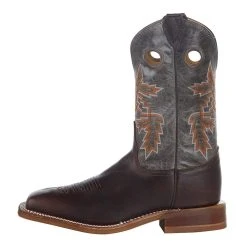 Justin Boots Mens Bender Silver Blue Cowhide With Brown Square Toe Boot 7 Justin Boots Mens Bender Silver Blue Cowhide With Brown Square Toe Boot -jeans shop BR5349 3