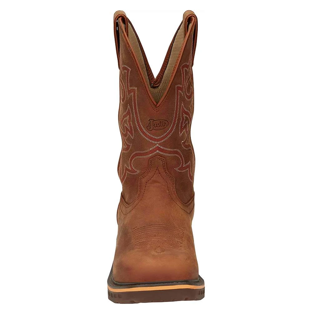Justin Boots Men`s Resistor Russett 13` Russett H20 Soft Toe Square Work Boot 3 Justin Boots Men`s Resistor Russett 13` Russett H20 Soft Toe Square Work Boot - Image 3