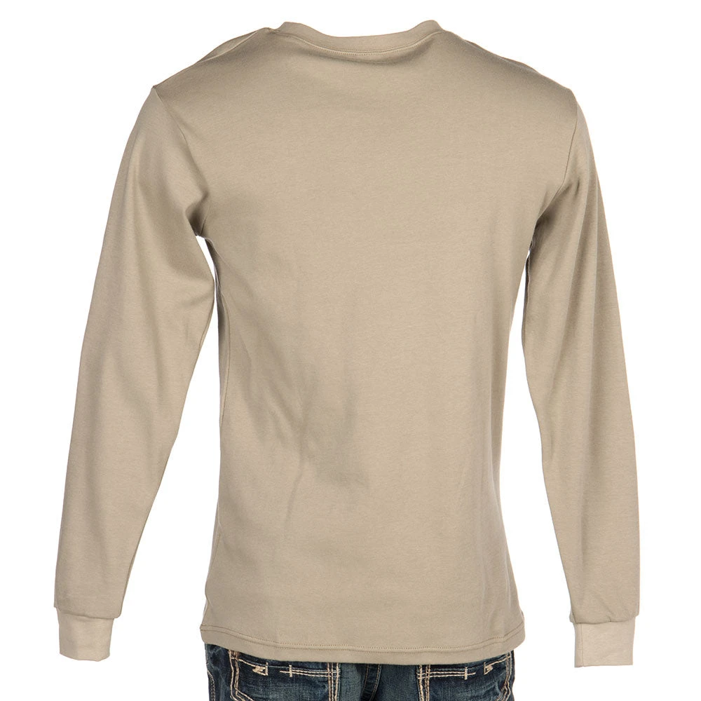 Rasco Fr Mens Long Sleeve FR Khaki Tee Shirt 4 Rasco Fr Mens Long Sleeve FR Khaki Tee Shirt - Image 4