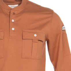 Rasco FR Burnt Orange Utility Henley 7 Rasco FR Burnt Orange Utility Henley -jeans shop FR0613BO 1