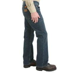 Wrangler Mens FR Slim Boot Cut Caden Dark Tint Jeans -jeans shop FR77MCN 2