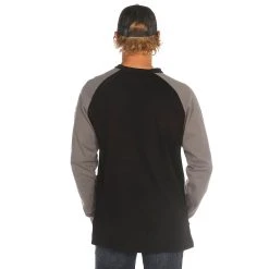 Rasco Fr Men's Grey/Black Henley Flame Resistant T-Shirt -jeans shop GBT464 4