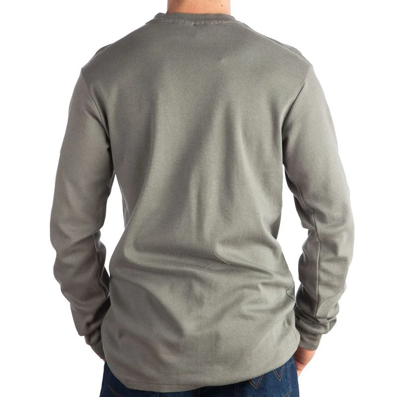 RASCO FR Men's Rasco Grey Long Sleeve Flame Resistant FR Henley T-Shirt 2 RASCO FR Men's Rasco Grey Long Sleeve Flame Resistant FR Henley T-Shirt - Image 2