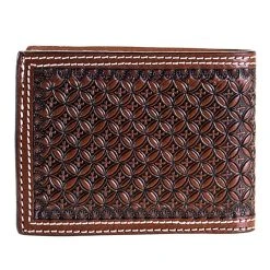 Western Fashion Leather Bi-Fold Wallet With Lace Detail -jeans shop H 71B 2