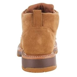 Wrangler Footwear Men's Wrangler Light Tan Suede 4' Square Moc Toe Lace Up Casual Shoe -jeans shop KMC0009 3