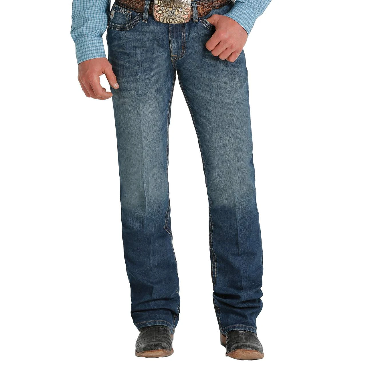 Cinch Men's Ian Slim Fit Dark Stonewash Jean 2 Cinch Men's Ian Slim Fit Dark Stonewash Jean - Image 2