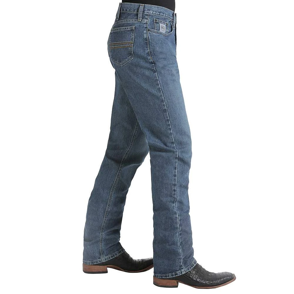 Cinch Men's Silver Label Slim Fit Medium Stonewash Jeans 3 Cinch Men's Silver Label Slim Fit Medium Stonewash Jeans - Image 3