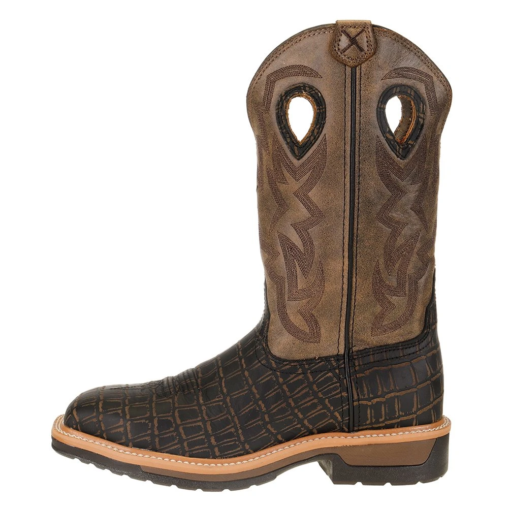 Twisted X Men's Lite Cowboy Caiman Print AlloyToe Work Boot 3 Twisted X Men's Lite Cowboy Caiman Print AlloyToe Work Boot - Image 3