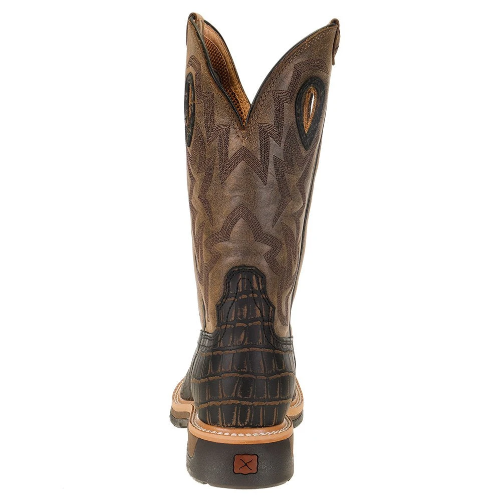 Twisted X Men's Lite Cowboy Caiman Print AlloyToe Work Boot 4 Twisted X Men's Lite Cowboy Caiman Print AlloyToe Work Boot - Image 4