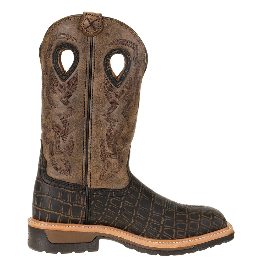 Twisted X Men's Lite Cowboy Caiman Print AlloyToe Work Boot 5 Twisted X Men's Lite Cowboy Caiman Print AlloyToe Work Boot - Image 5