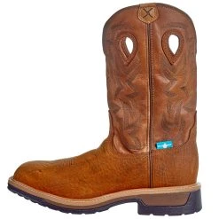 Men`s Twisted X Dark Brown 12in. Tan Square Soft Toe Work Boot -jeans shop MLCCW05 3