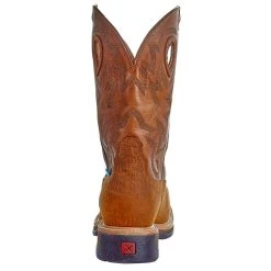 Men`s Twisted X Dark Brown 12in. Tan Square Soft Toe Work Boot -jeans shop MLCCW05 4