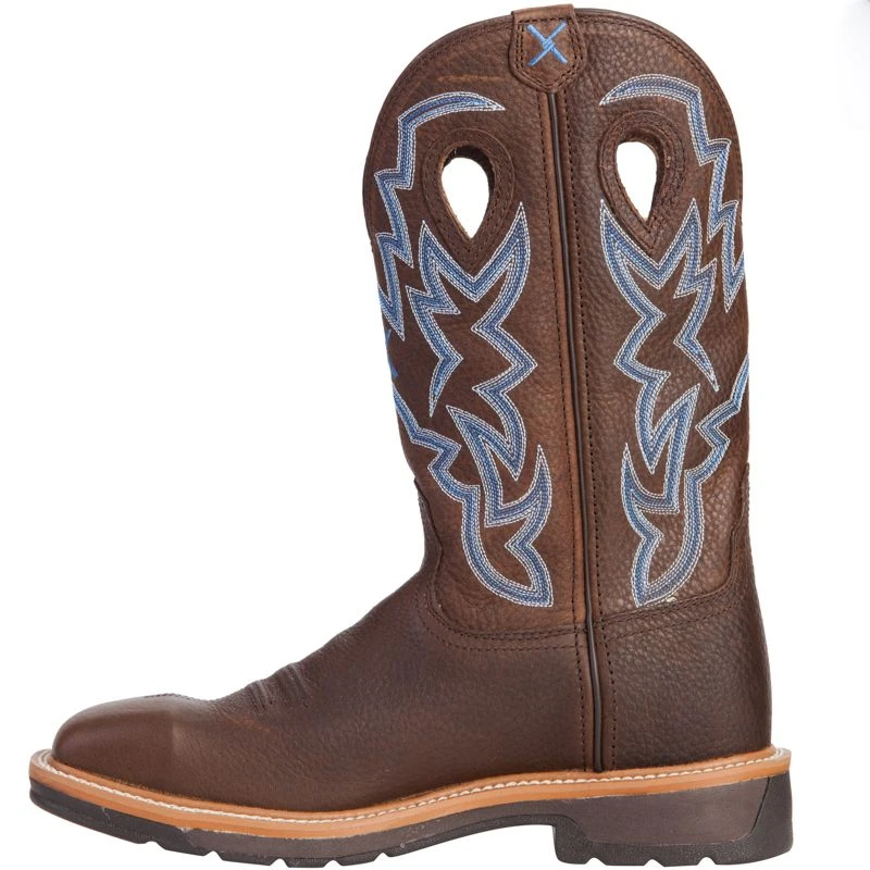 Twisted X Men's Brown Pebble Steel Toe Lite Weight Cowboy Work Boots 3 Twisted X Men's Brown Pebble Steel Toe Lite Weight Cowboy Work Boots - Image 3