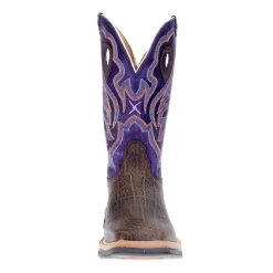 Men's Twisted X Brown Elephant Print 12in. Purple Soft Toe Work Boots -jeans shop MLCW027 03411