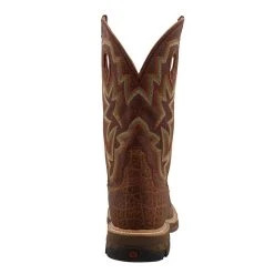 Twisted X Men's Tan Elephant Print 12in. Top Soft Toe Work Boot -jeans shop MXB0004 4