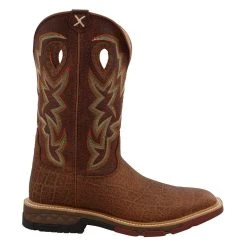 Twisted X Men's Tan Elephant Print 12in. Top Soft Toe Work Boot -jeans shop MXB0004 5